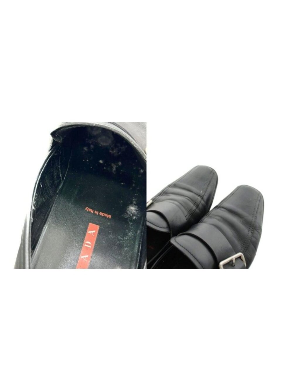 Prada Sport Business Shoes Monk Strap Leather 8 Black - Picture 9 of 9
